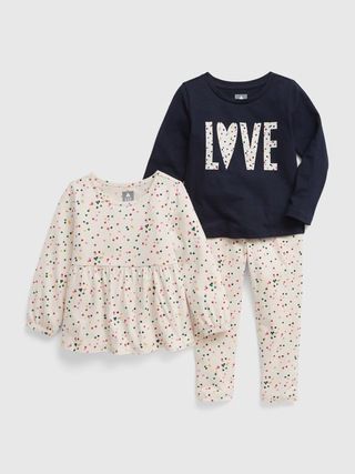 Toddler Organic Cotton Mix and Match 3-Piece Outfit Set | Gap (CA)