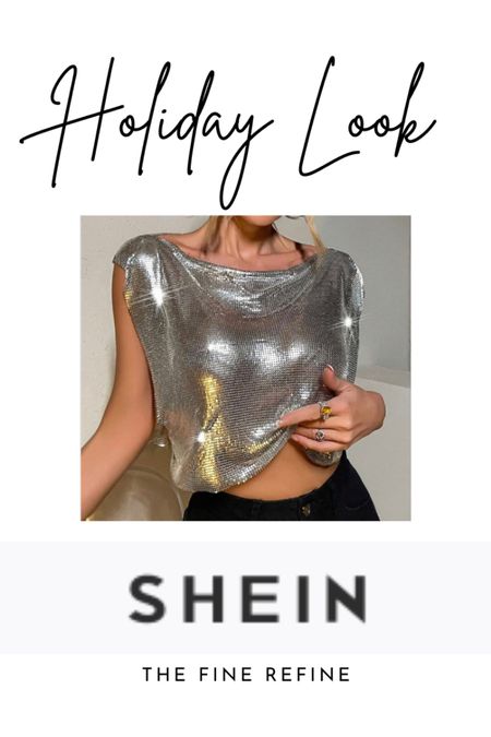 Shine bright like a 💎 this holiday season. This new arrival @ #shein is everything! Pair it with high rise black trousers for an elegant look !

#LTKHoliday #LTKstyletip #LTKGiftGuide