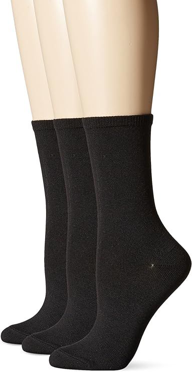 Hanes womens Comfortsoft Crew Socks 3-pack | Amazon (US)