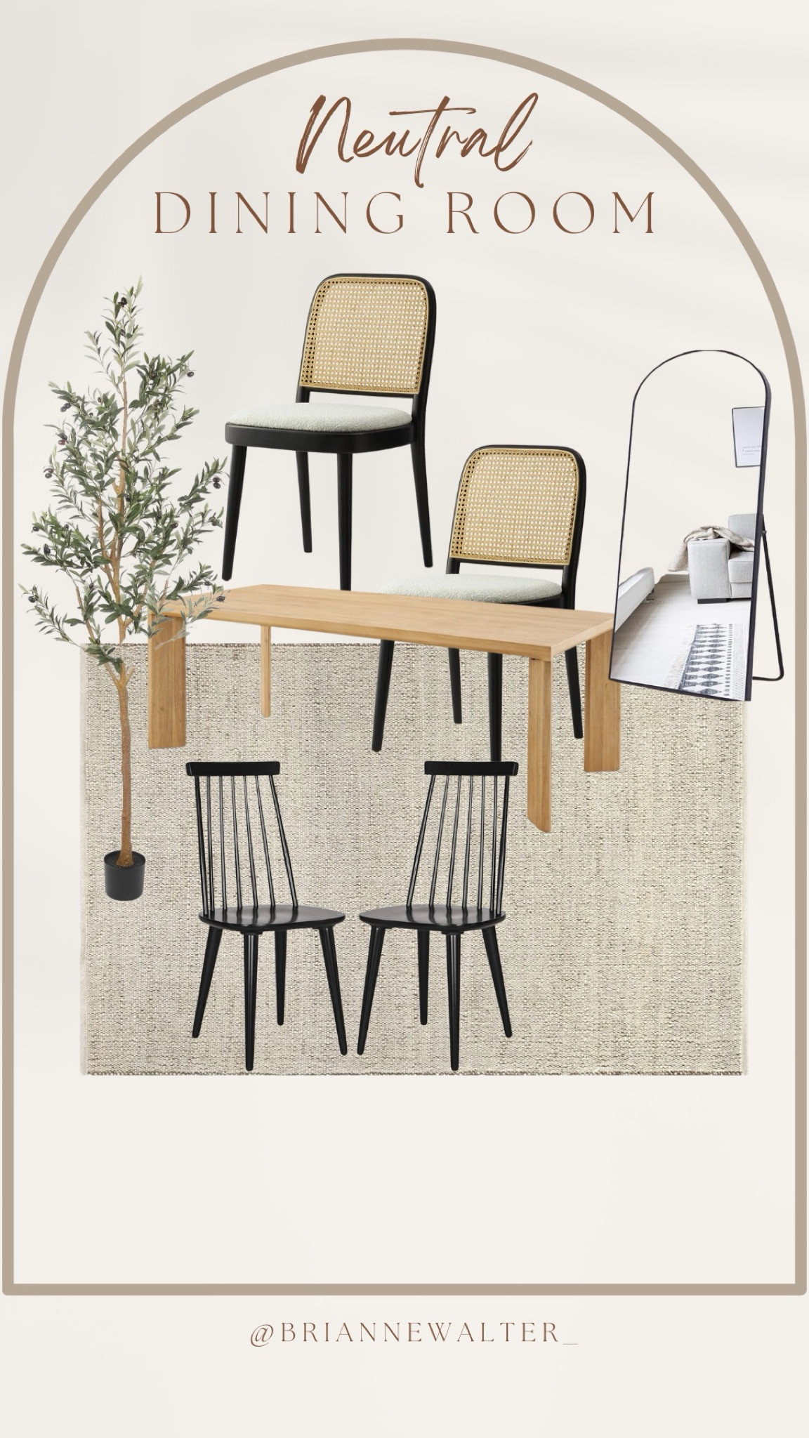 Neutral Dining Room Inspiration & Spring Refresh! I love the detailing of these cane black chairs! 

#LTKsalealert #LTKhome #LTKSeasonal