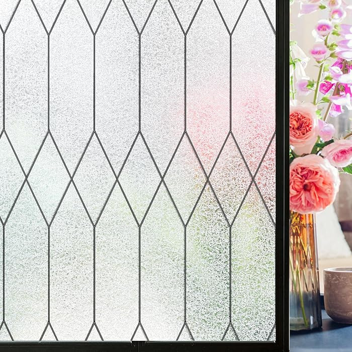 Windimiley Moroccan Stained Glass Window Privacy Film – 90% Privacy, UV & Heat Blocking, Static... | Amazon (US)