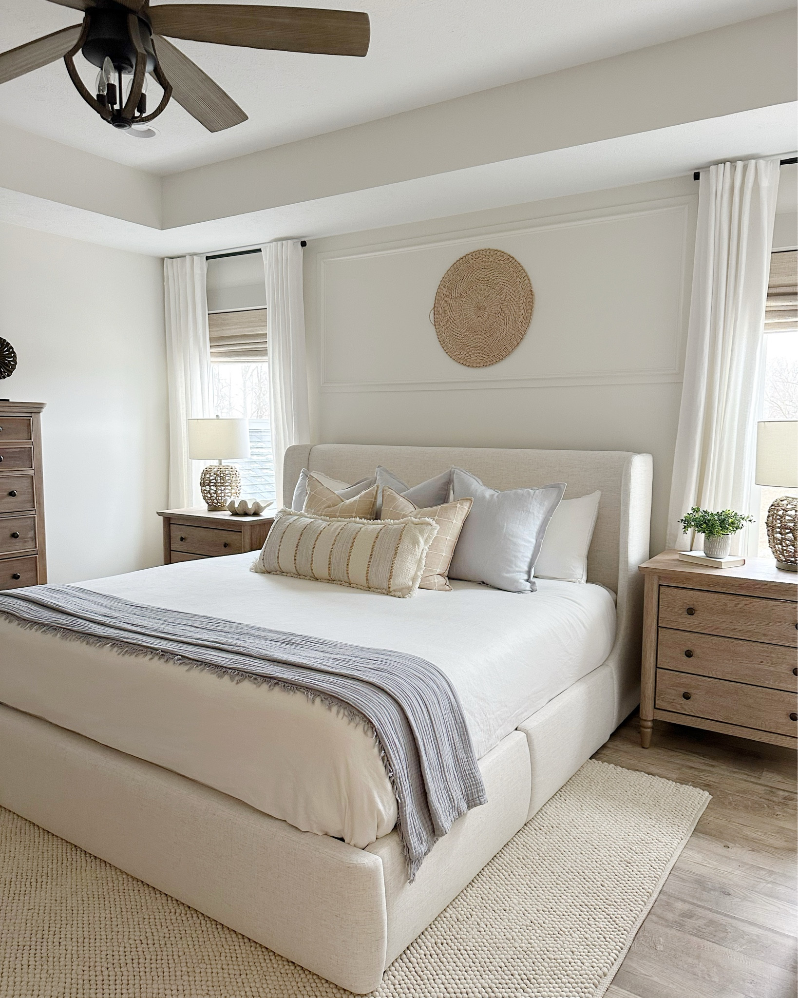 Spring bedroom refresh with this beautiful linen bed and rug from @castlery 

Freaturing the kind size of the Dalton Storage Platform Bed & Inez Wool Area Duf 

#LTKHome