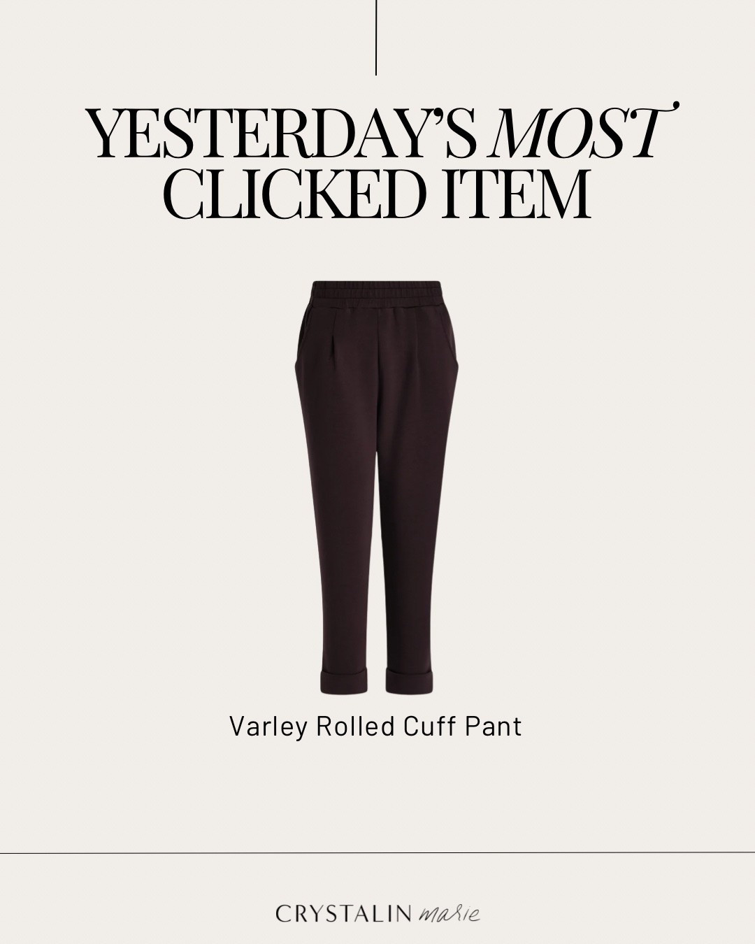 Varley rolled cuff pants- some of my fav leisure wear. in the xs.

#LTKmomlife #LTKPetite #LTKOver40
