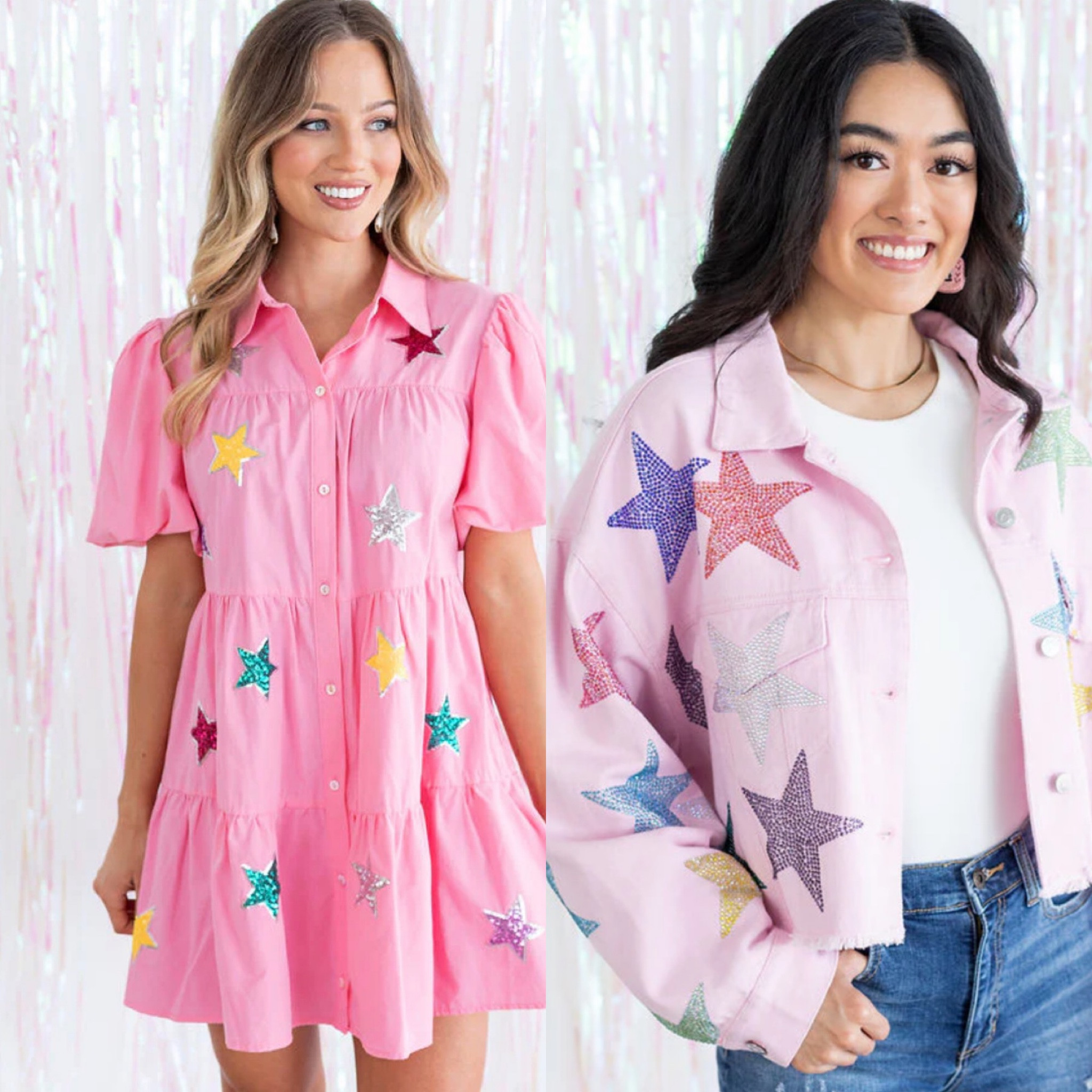 Taylor swift outfit idea. Nashville outfit. Nashville look. Star print. Star print dress. Star print denim jacket. 

#LTKSeasonal #LTKunder100 #LTKFestival