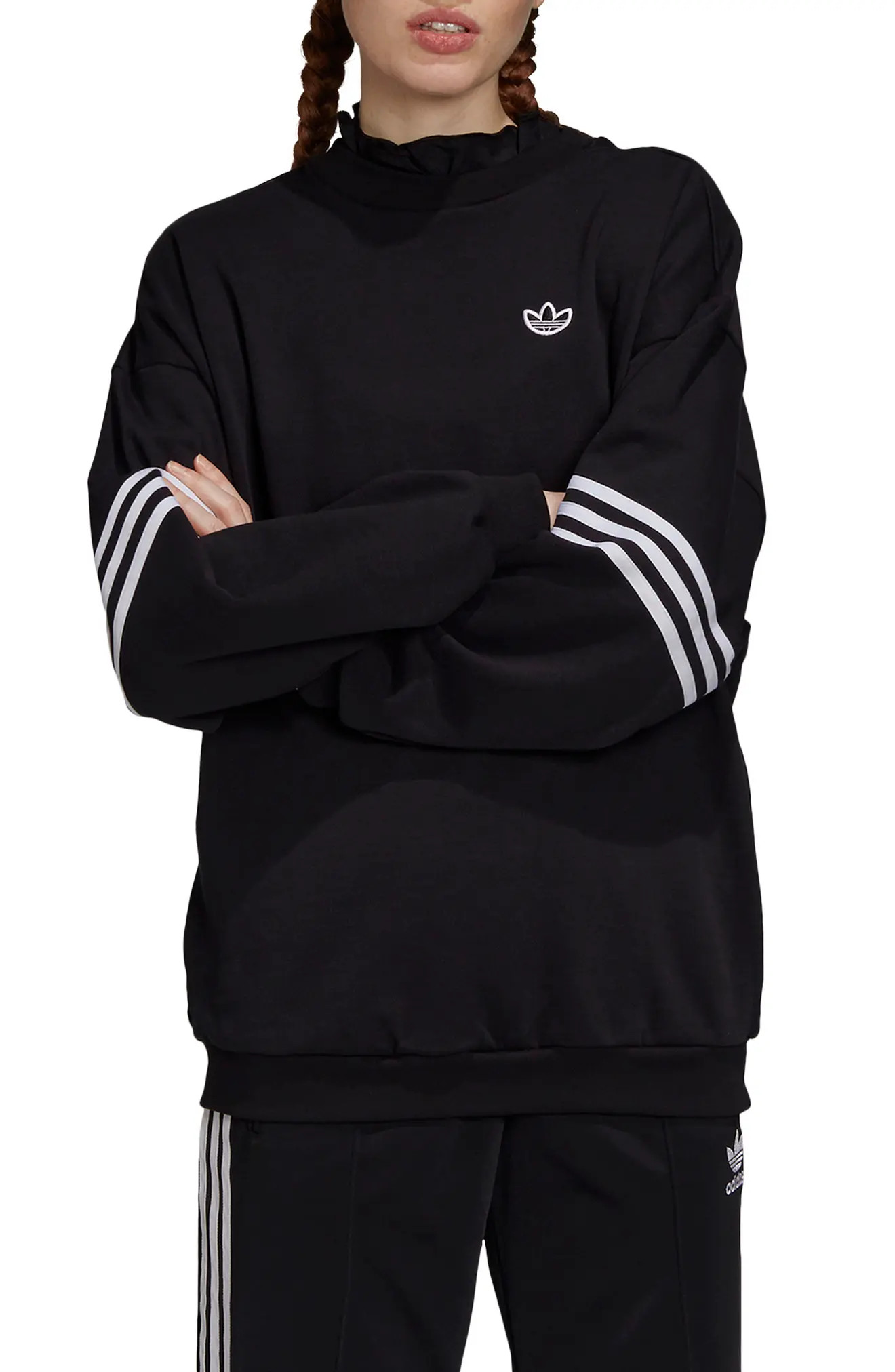 Women's Adidas Originals Ruffle Crewneck Sweatshirt | Nordstrom