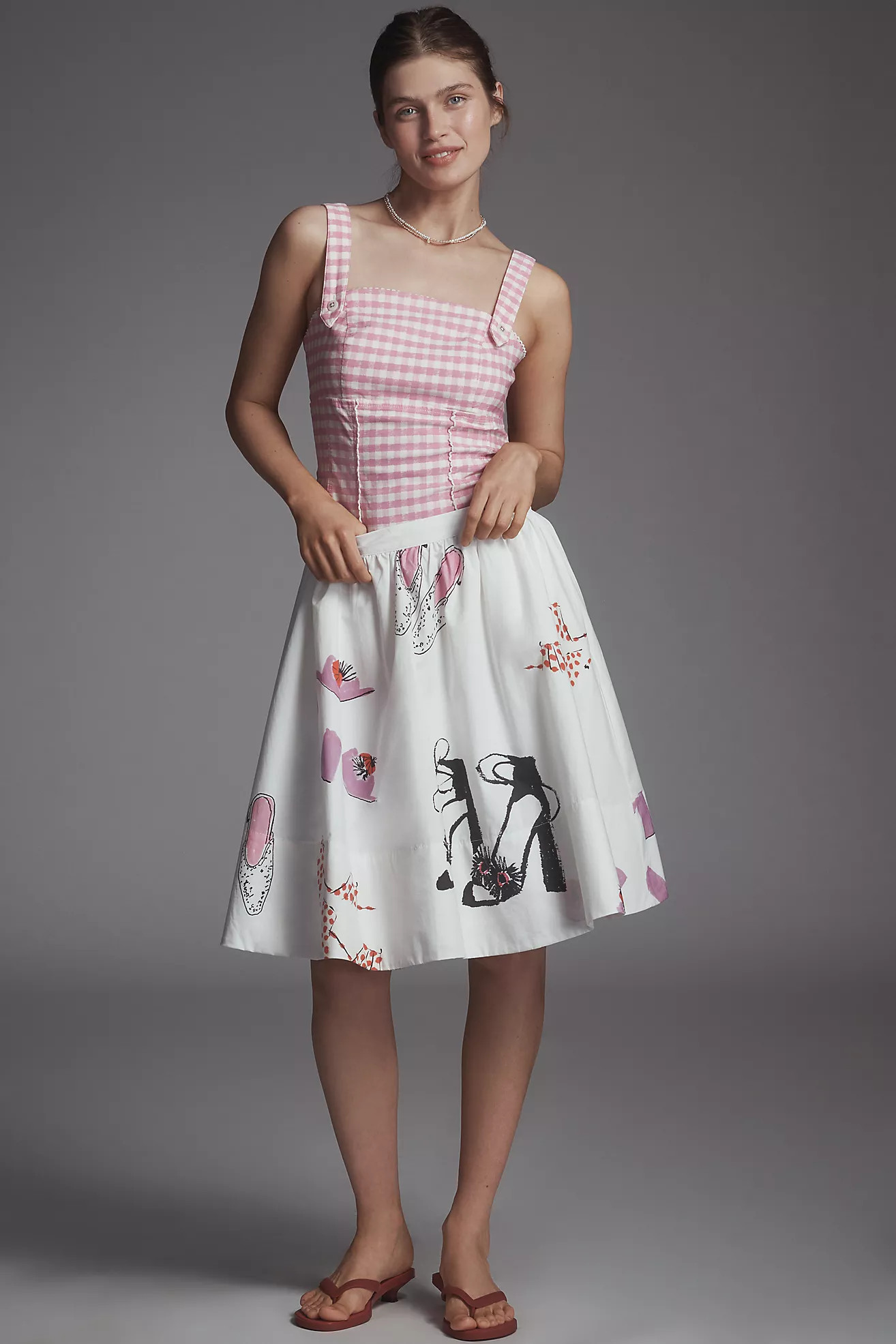 The Jacie Poplin Printed Knee-Length Skirt by Maeve: Danielle Kroll Edition | Anthropologie (US)