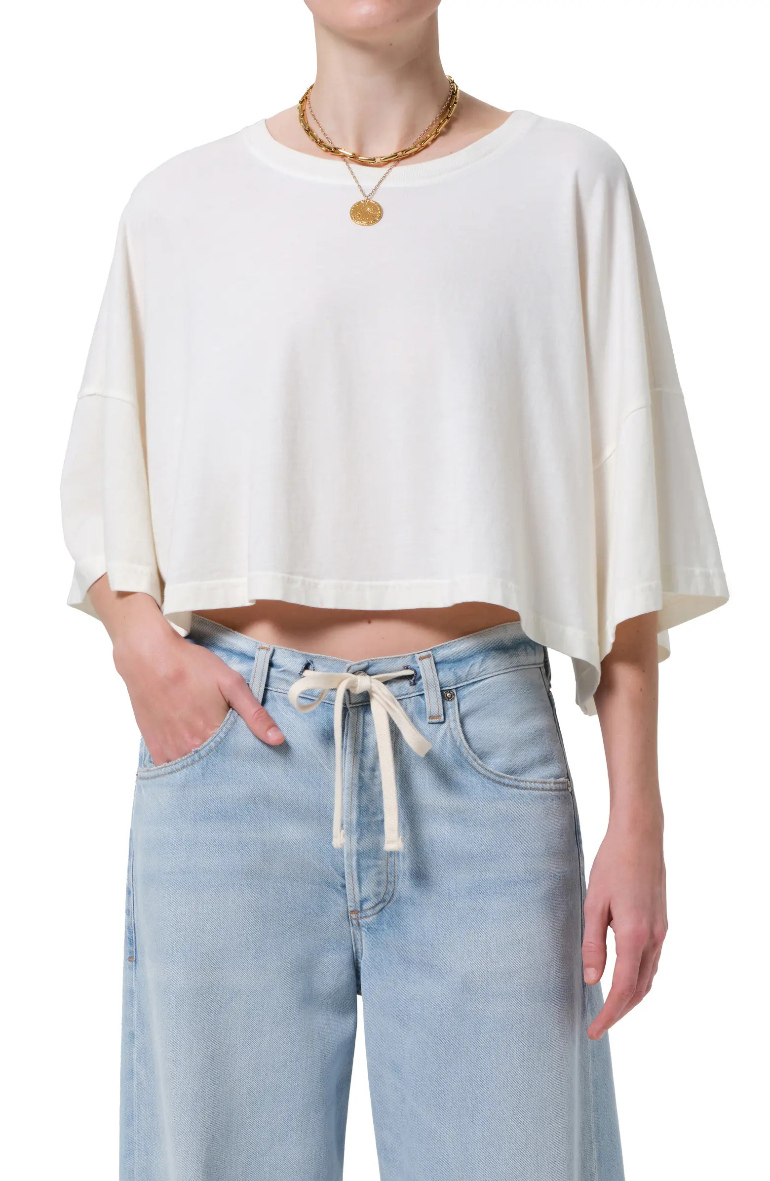 Citizens of Humanity Crop Cape Organic Cotton Top | Nordstrom | Nordstrom