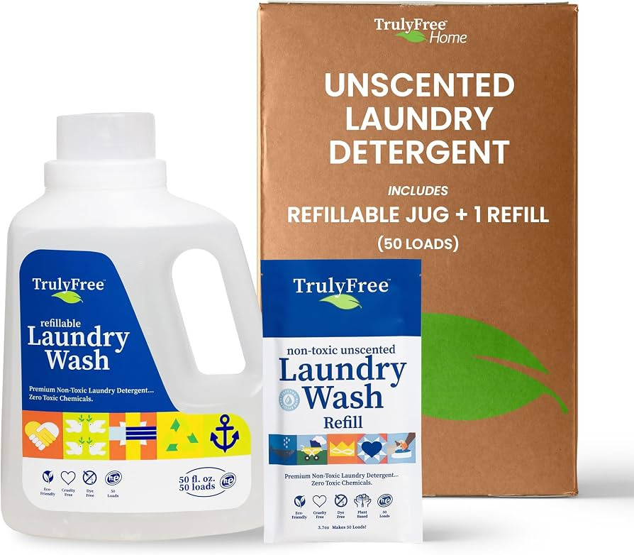Laundry Wash Detergent for Sensitive Skin, Gentle & Safe for Baby Clothes | Plant-Based, Natural ... | Amazon (US)