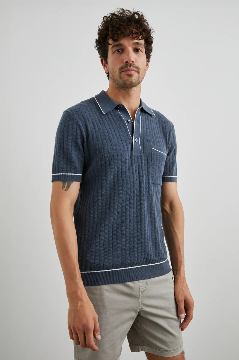HARDY POLO SHIRT - FADED NAVY | Rails