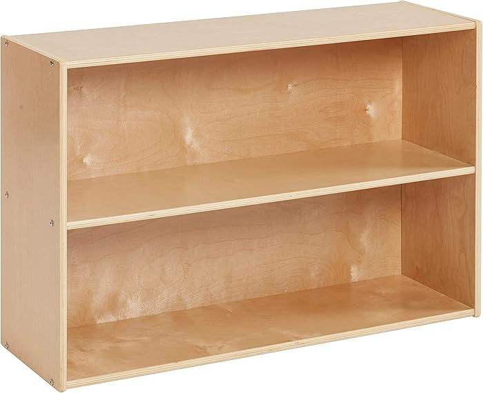 ECR4Kids Streamline 2-Shelf Storage Cabinet, 24in, Kid's Bookshelf, Natural | Amazon (US)