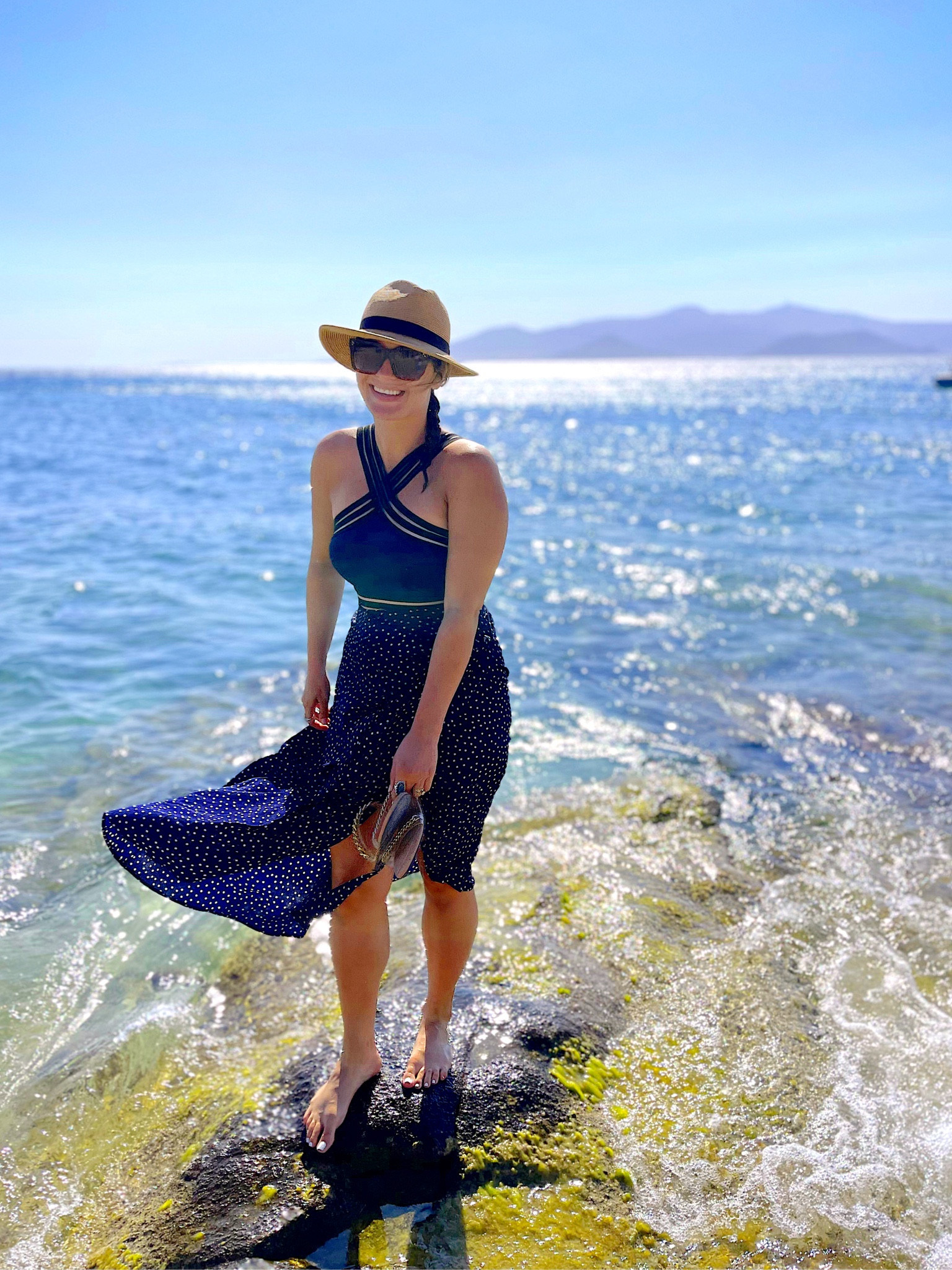 The best one piece swimsuit! This skirt, hat, sandals and sunglasses are all amazon fashion finds #swimsuit #bachoutfit #amazonfinds 

#LTKsalealert #LTKswim #LTKunder50