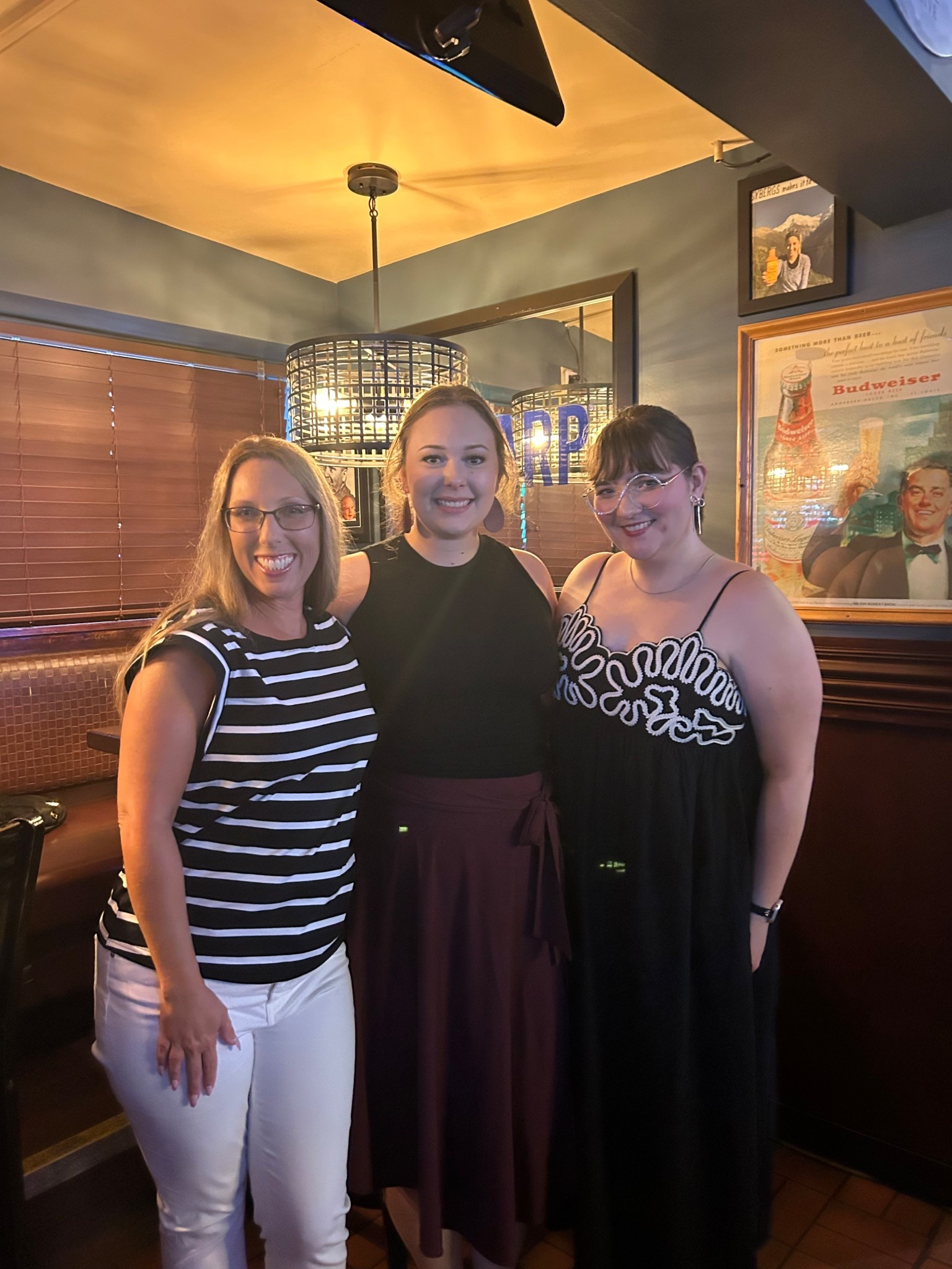 Girls night out! I am wearing my black & white top size S