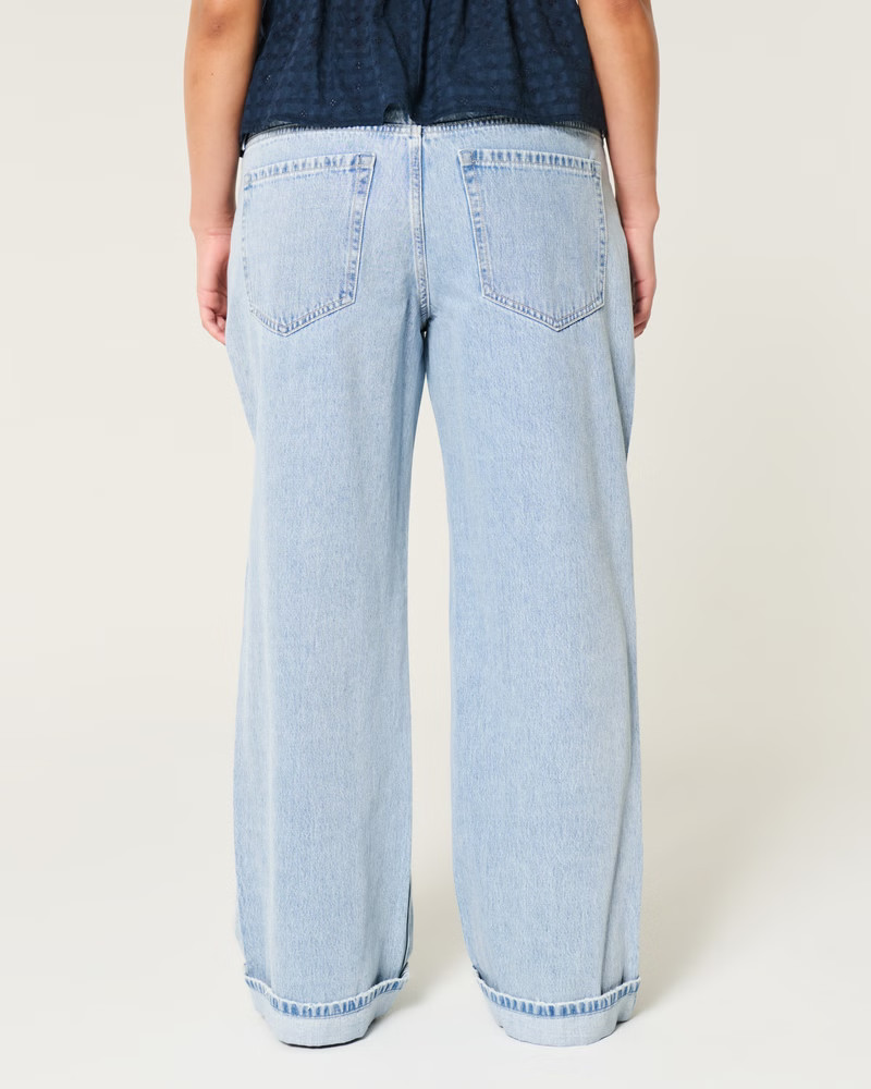 Low-Rise Light Wash Baggy Jeans | Hollister (US)