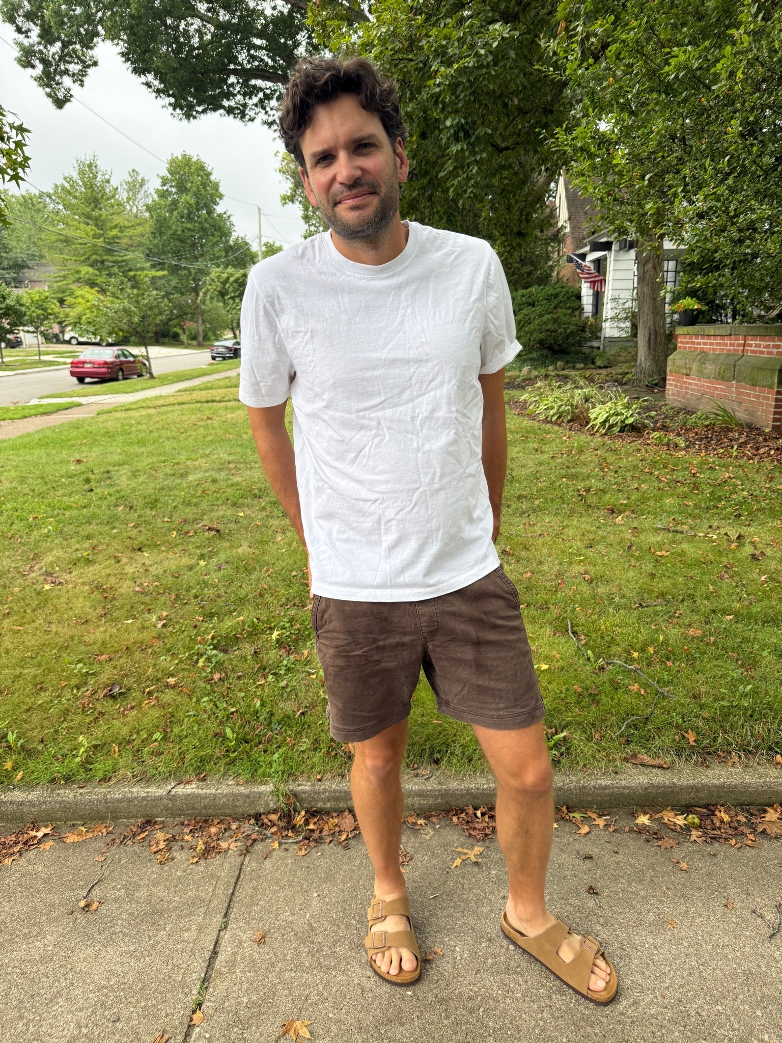 Rocking his new slides and these shorts are a favorite pickup from Abercrombie. Put together but comfortable.

#LTKTall #LTKMens #LTKSeasonal