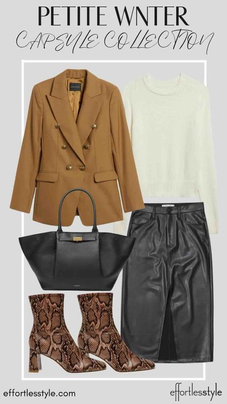 How to wear a blazer with a leather skirt for a classic and edgy work outfit!

#LTKSeasonal #LTKworkwear #LTKstyletip