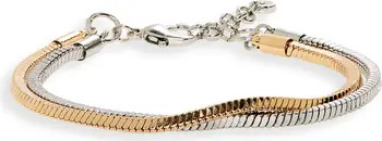 Two-Tone Herringbone Chain Bracelet | Nordstrom