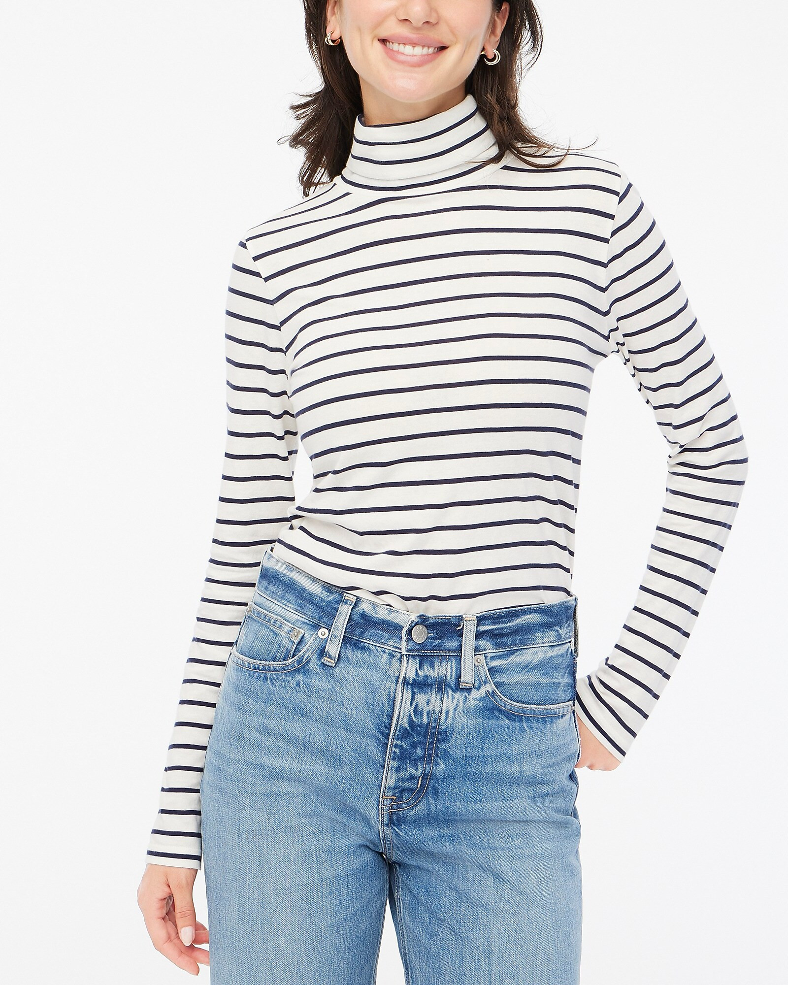 Printed tissue turtleneck | J.Crew Factory