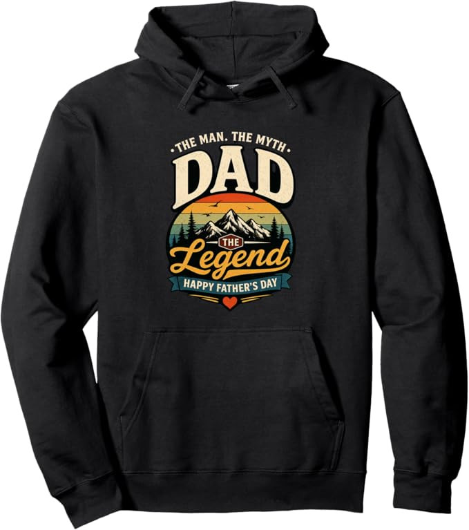 The Man Myth Legend Dad Fathers Day Retro Vintage Pullover Hoodie | Amazon (US)