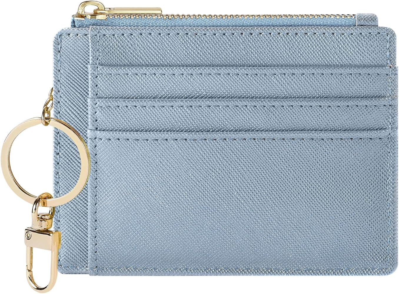 Card Case Slim Front Pocket Wallet for Women Credit Card Holder with Keychain | Slim, Credit Card... | Amazon (US)