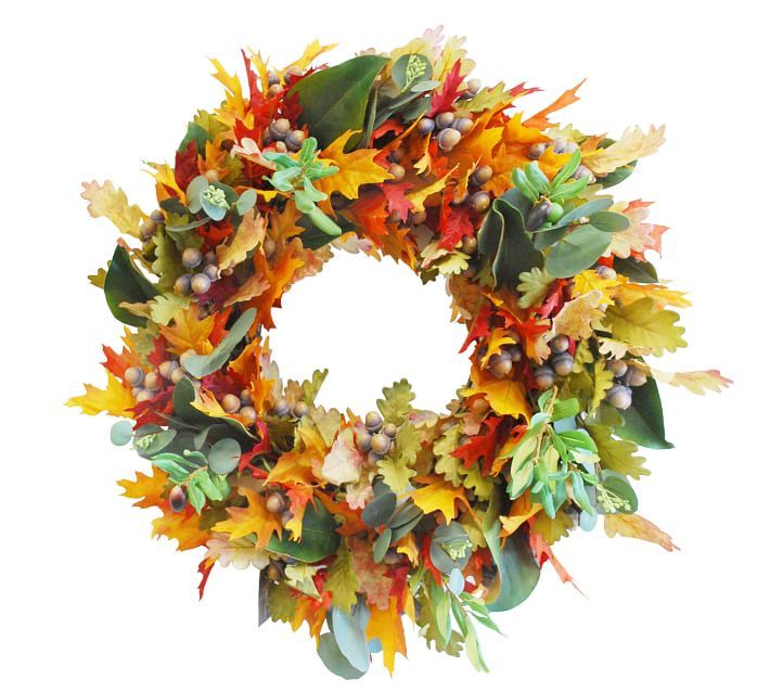 Faux Fall Oak Leaves Wreath | Pottery Barn (US)