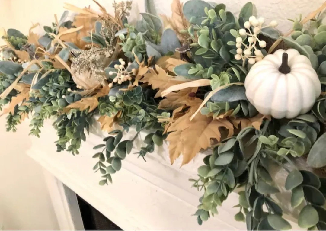 Fall Garland, Fall Garland for Mantel, Fall Decor, Table Centerpiece, Garland Decor, Thanksgiving... | Etsy (US)