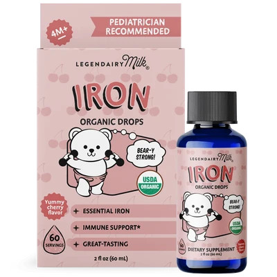 Organic Baby and Toddler Iron Drops | Legendairy Milk