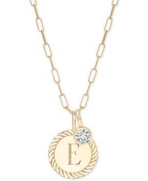 Sarah Chloe Alara Initial Charm Long Pendant Necklace in 14k Gold-Plate Over Sterling Silver, 36" +  | Macys (US)
