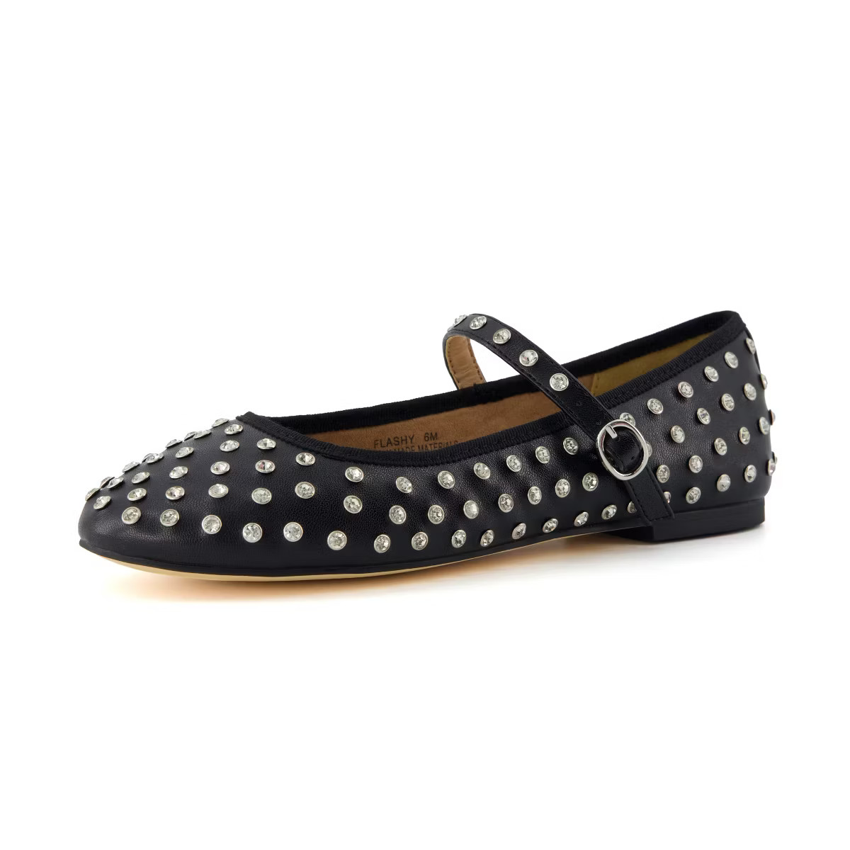 CUSHIONAIRE Women’s Flashy Studded Mary Jane Flats | Comfortable Memory Foam, Faux Leather, Lig... | Target