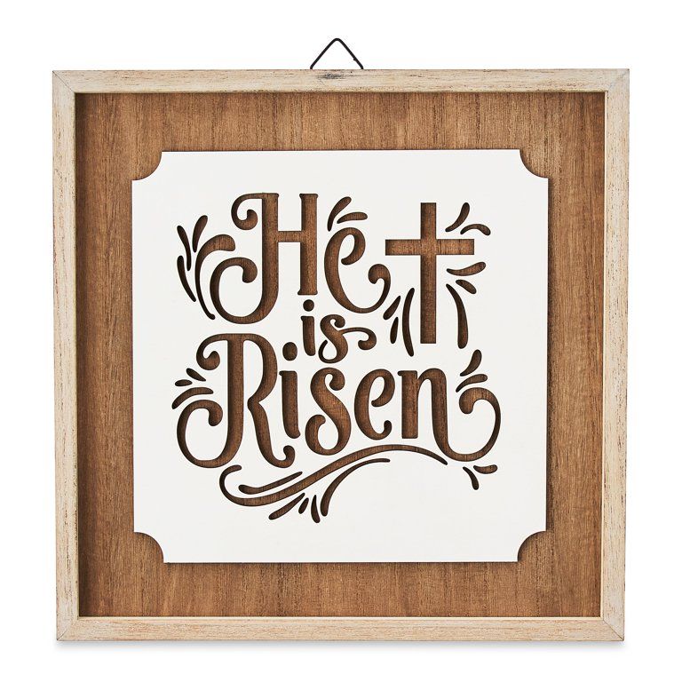 Way To Celebrate Easter He is Risen Wall Sign, 12.5" | Walmart (US)