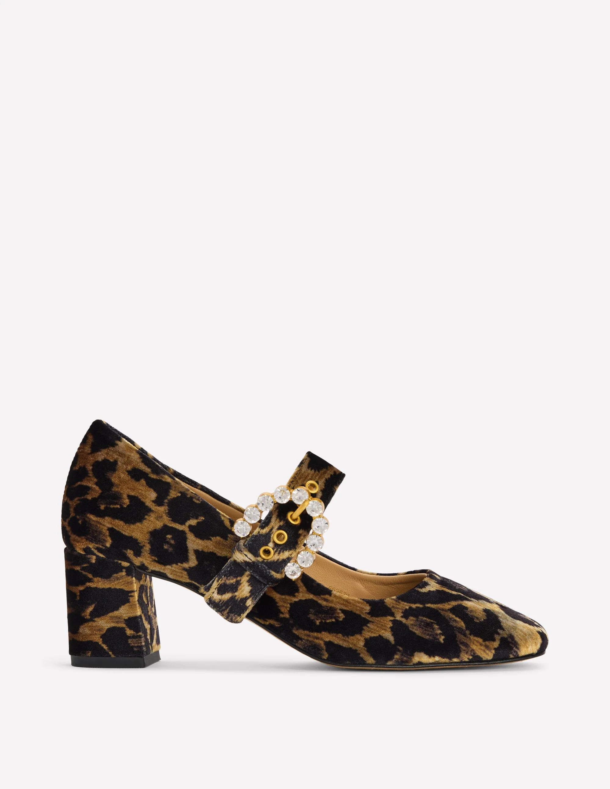 Heeled Buckle Mary Janes-Leopard | Boden (US)