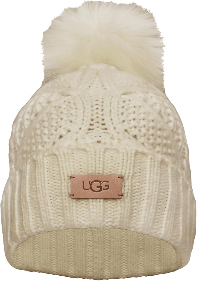 UGG Women's Cable Beanie Pom Hat | Amazon (US)