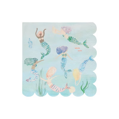 Meri Meri Mermaids Swimming Napkins | Target