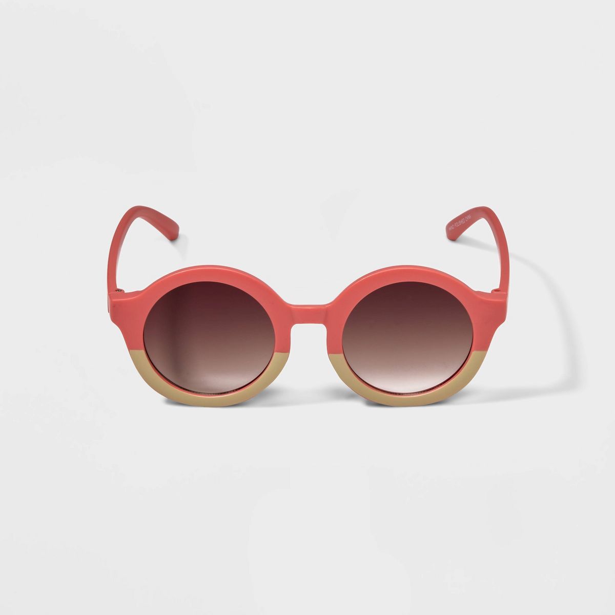 Kids' Colorblock Round Sunglasses - Cat & Jack™ Brown/Orange | Target