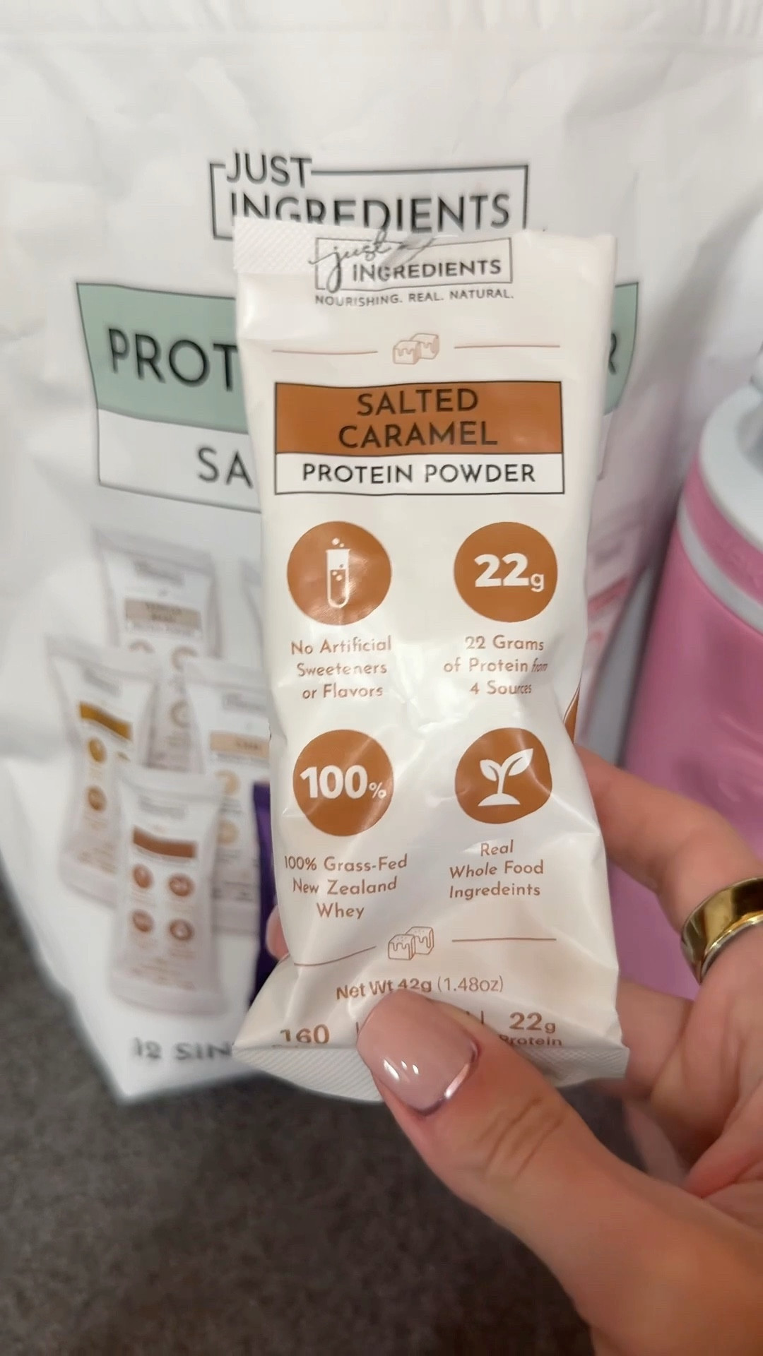 If your new year resolution is to start off strong, protein is a must! Im trying the just ingredient sampler pack because I hate committing to a full size bag and ending up hating it. So far, I’m super impressed. I can read the ingredients and they taste super yummy. 

If I’m getting Whole Foods with clean ingredients while getting in the adequate amount of protein my body needs… then I’m all in! 

I’m also giving these to my kiddos because I’m that impressed with the entire just ingredients line. 

Give them a try while they are on sale! 
#proteinpowder 
#proteindrink 
#proteinshake
#protein 
#justingredients

#LTKfitnessgoals 

#LTKActive #LTKSaleAlert #LTKU