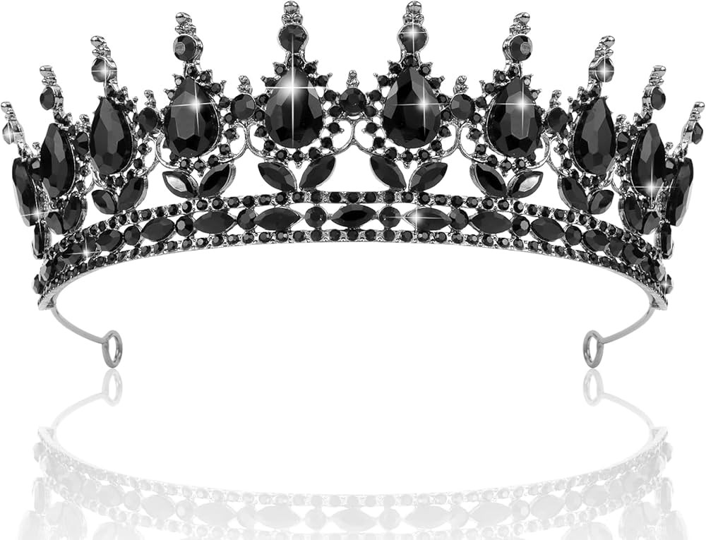 TOBATOBA Black Crowns and Tiaras for Women, Black Swan Costume Gothic Crown Gothic Tiara Gothic W... | Amazon (US)