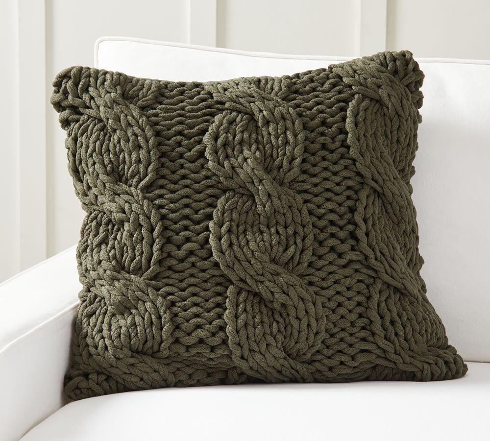 Colossal Handknit Pillow Covers | Pottery Barn (US)