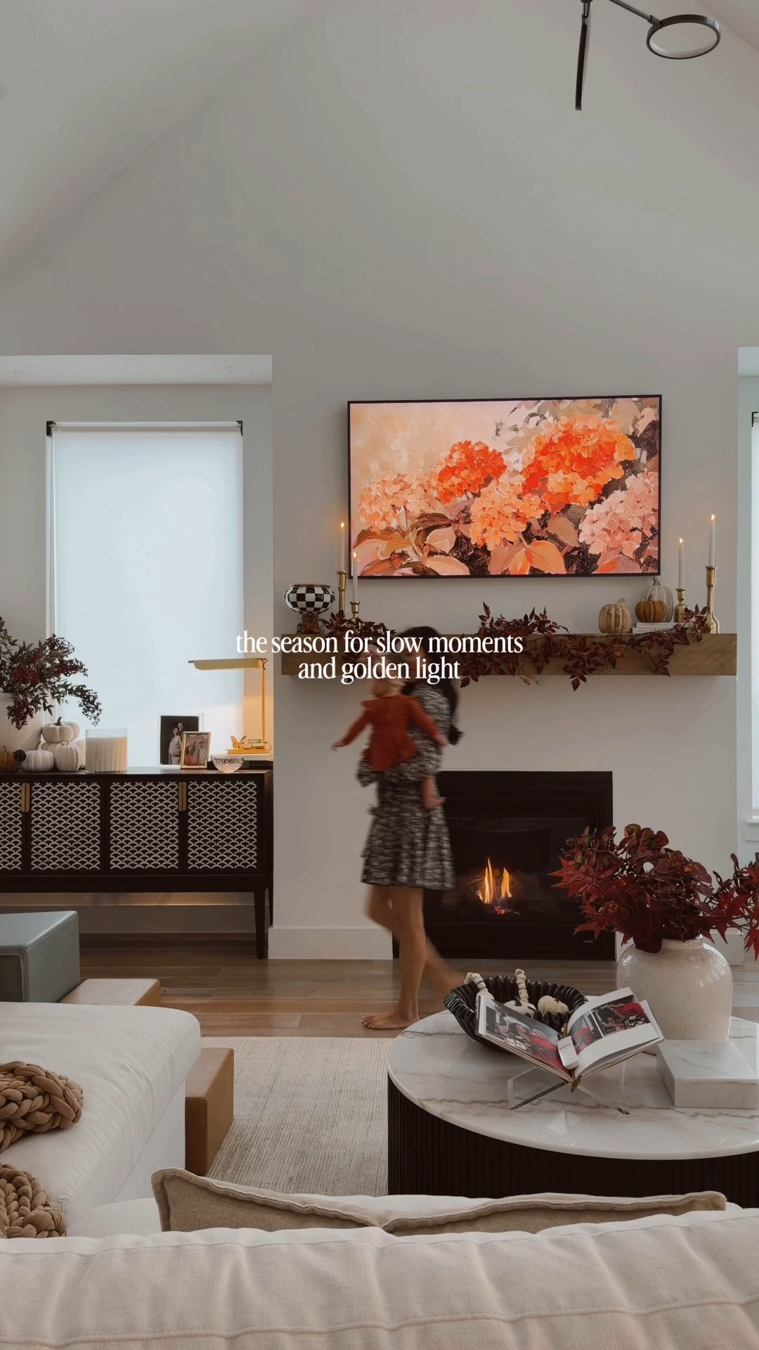 Fall decor in our home! From how to decorate your fall mantle, fall coffee table styling and ways to incorporate pumpkins and other fall stems into your living room. Also linking this dark green floral dress.

#LTKHome #LTKmomlife
