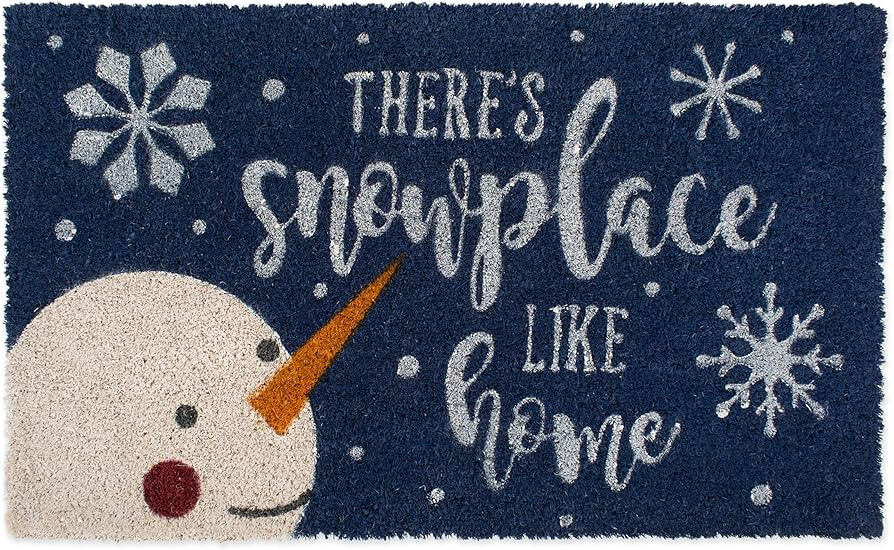DII Christmas Welcome Mat Outdoor Natural Coir Doormat & Porch Décor, 17x29, Snowplace Like Home | Amazon (US)