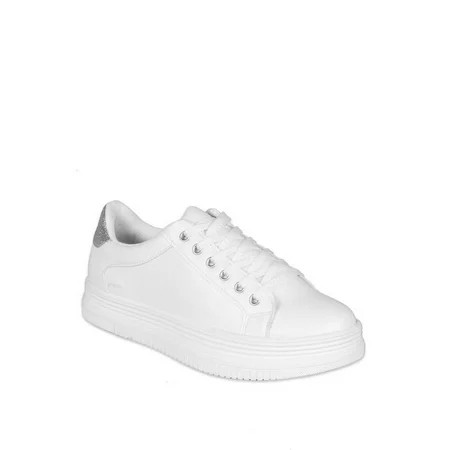 Nature Breeze Lace up Women's Platform Sneakers in White | Walmart (US)