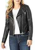 Rock & Republic Women's Faux Leather Jacket, Black, Medium | Amazon (US)