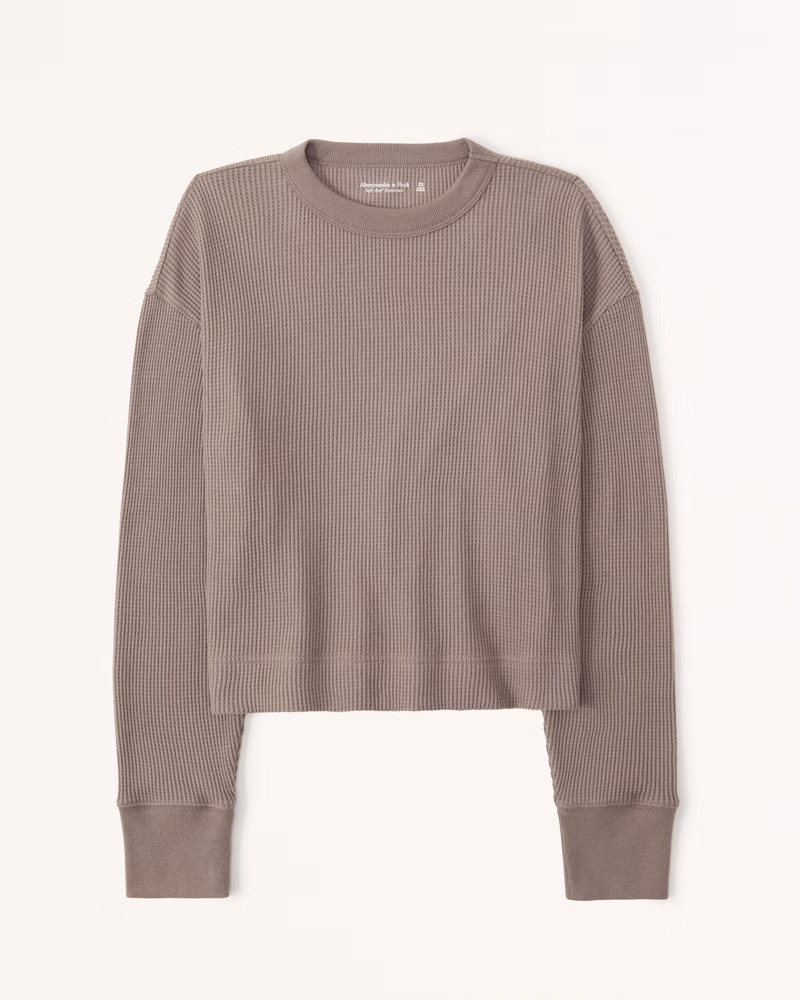 Long-Sleeve Easy Waffle Tee | Abercrombie & Fitch (US)