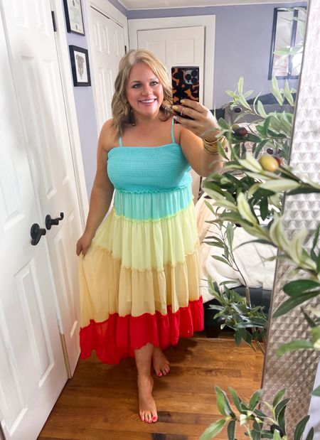A mirror picture in the house just doesn’t do this dress justice. This baby is going to be so perfect once it gets warm on the beach and in the sun. This dress is the epitome of summer. It’s double lined, and has adjustable straps and a smocked top.
Currently, 20% off!
Resort wear, Amazon, spring outfit, Easter Dress, vacation outfit, beach vacation 

#LTKfindsunder50 #LTKsalealert #LTKSeasonal