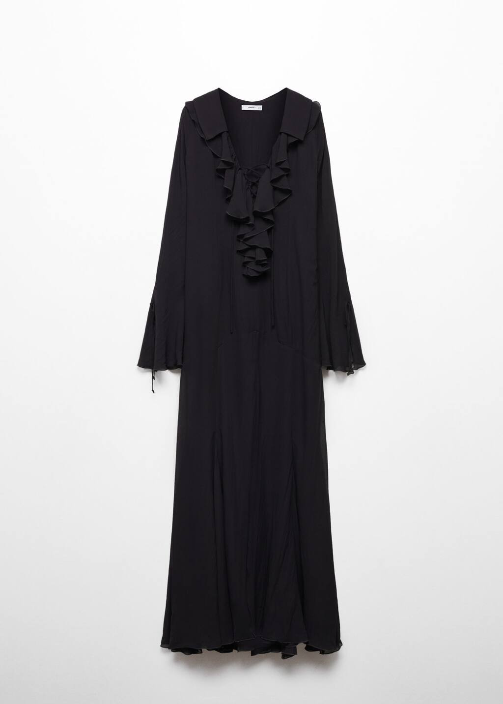 Flared dress with ruffled sleeves | MANGO (US)