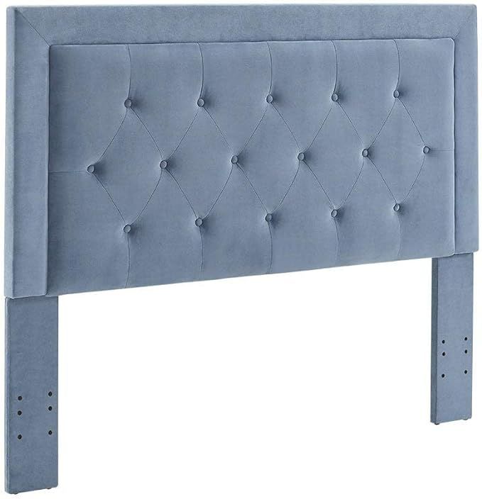 Linon Porter Tufted Upholstered Headboard Grey Queen, Full | Amazon (US)