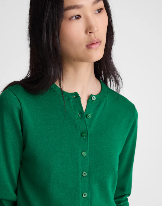 Button-Front Cardigan in 100% Cotton | Madewell