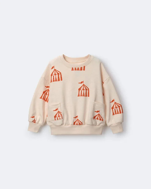 Toddler Otter Sweatshirt™ with Pockets in Big Top Print - Cream - Otter Avenue | Carter's | Carter's Inc