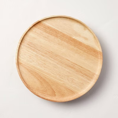 Wooden Pedestal Lazy Susan Natural - Hearth & Hand™ with Magnolia | Target