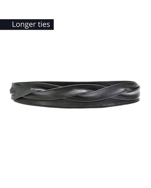 Midi Wrap Leather Belt - Black | ADA Collection