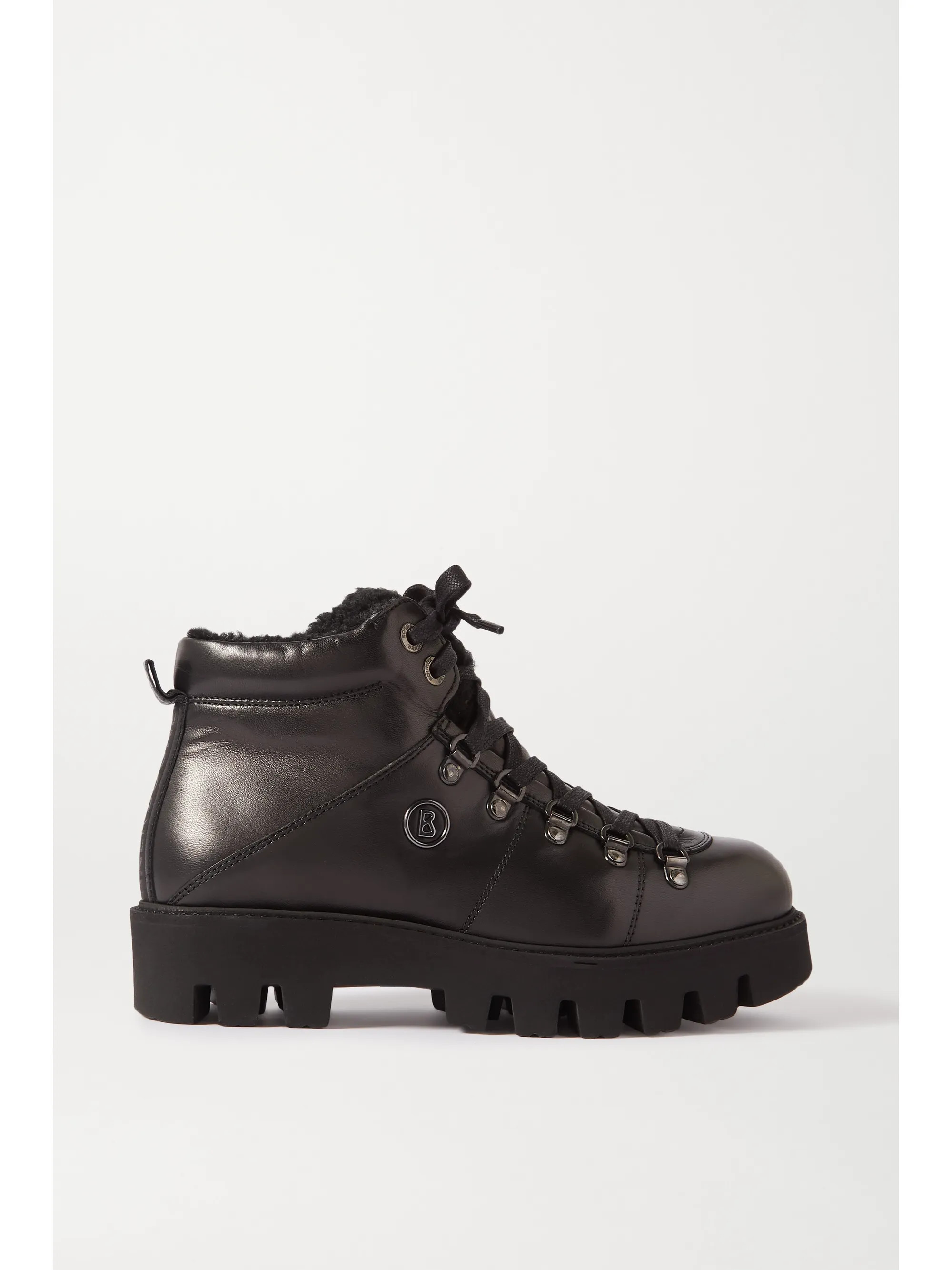 Black Copenhagen shearling-lined leather ankle boots | Bogner | NET-A-PORTER | NET-A-PORTER (UK & EU)