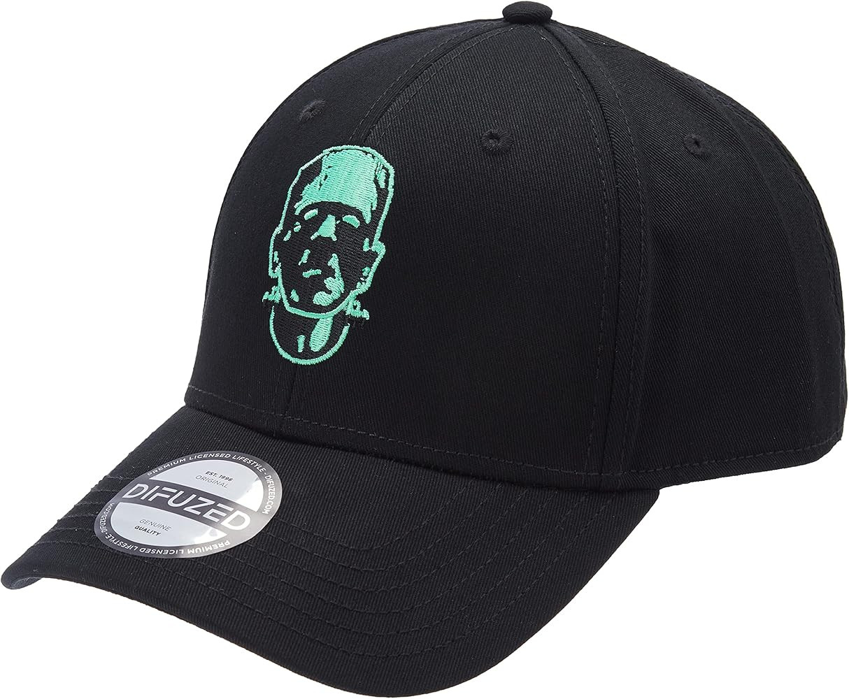 Frankenstein Baseball Cap Portrait Movie Logo Official Black Strapback Size One Size | Amazon (US)